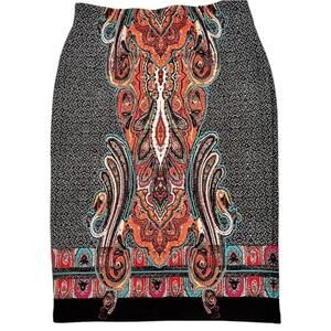 Cato Chic Multicolor Paisley Pencil Skirt Size Large
